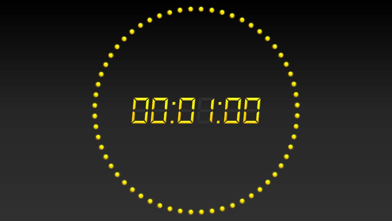 world clock countdown with seconds