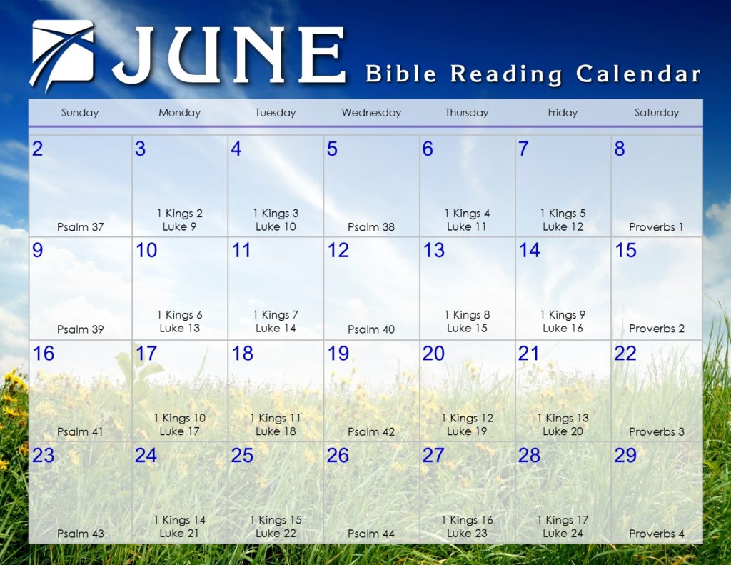 June 2019 Daily Bible Reading Calendar – In God's Image