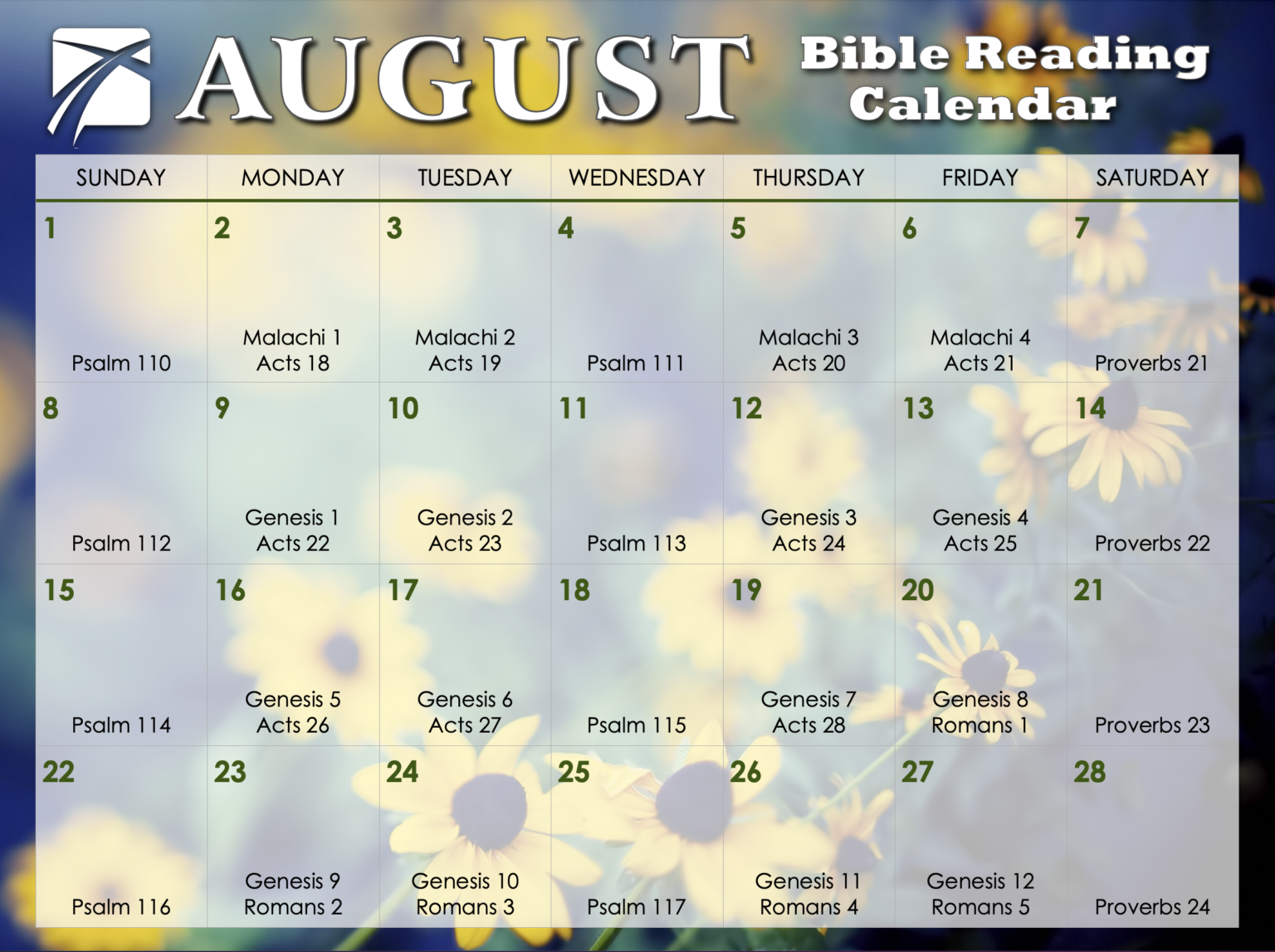 August is a Great Time to Start Regularly Reading Your Bible In God's
